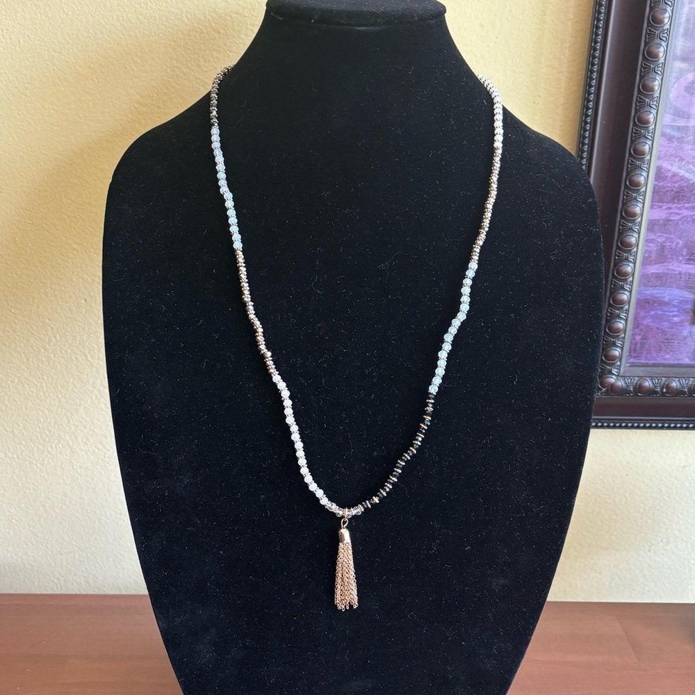 Elegant Long Beaded Necklace